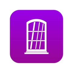 Poster - White narrow window icon digital purple for any design isolated on white vector illustration
