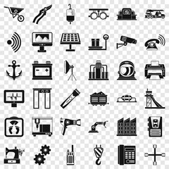 Poster - Tool icons set. Simple style of 36 tool vector icons for web for any design