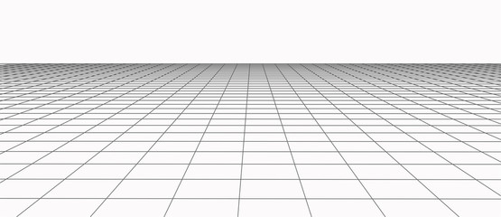 Abstract frame landscape. Vector perspective grid. 3d mesh