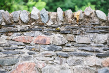 Natural Stone And Slate Traditional Wall In The Lake District England UK