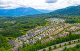 Fototapeta Krajobraz - Snoqualmie Ridge Washington Aerial View of Mount Si