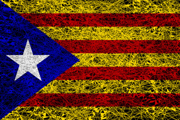 Wall Mural - Flag of Catalonia.