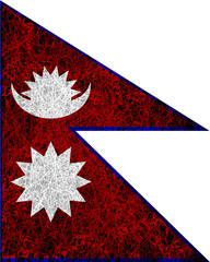 Wall Mural - Flag of Nepal.