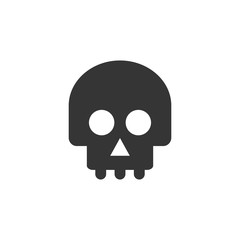 Poster - Skull icon template color editable. Skull symbol vector sign isolated on white background. Simple logo vector illustration for graphic and web design.