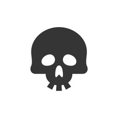 Poster - Skull icon template color editable. Skull symbol vector sign isolated on white background. Simple logo vector illustration for graphic and web design.