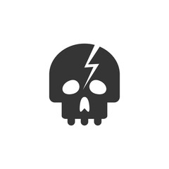Poster - Skull icon template color editable. Skull symbol vector sign isolated on white background. Simple logo vector illustration for graphic and web design.