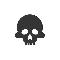 Poster - Skull icon template color editable. Skull symbol vector sign isolated on white background. Simple logo vector illustration for graphic and web design.