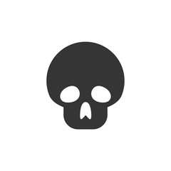 Poster - Skull icon template color editable. Skull symbol vector sign isolated on white background. Simple logo vector illustration for graphic and web design.