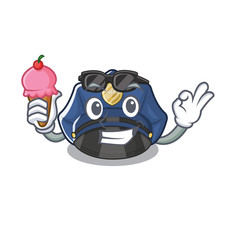 Sticker - With ice cream police hat in the character shape