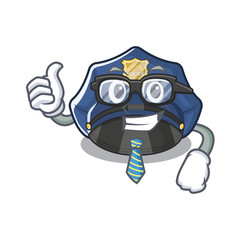 Sticker - Businessman police hat in the character shape