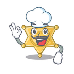 Sticker - Chef star badge police on a cartoon