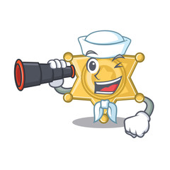 Poster - Sailor with binocular star police badge the character shape