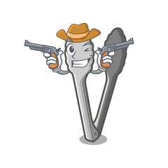 Poster - Cowboy tongs isolated with in the mascot