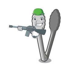 Canvas Print - Army tongs isolated with in the mascot