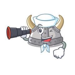 Sticker - Sailor with binocular viking helmet toys on mascot table