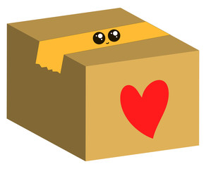 Poster - Romance Devlivery Box with love heart sign on it