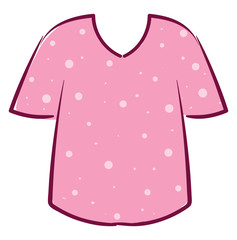 Poster - Pink cute shirt, illustration, vector on white background.