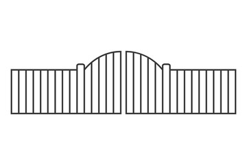 Poster - Fence icon trendy template color editable. Fence symbol vector sign isolated on white background. Simple logo vector illustration for graphic and web design.