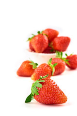 Wall Mural - Strawberry berry isolated on white background.