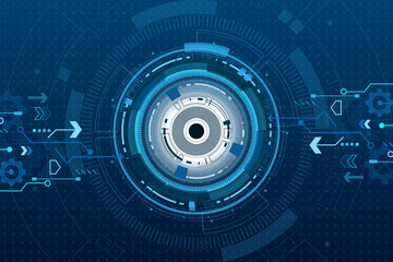 vector eyeball cyber future technology , security concept background