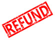 refund stamp red rubber stamp on white background. refund stamp sign. refund sign.