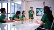 © S photographer - Participation concept. Company employees help to do activities to reduce waste for society.