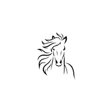 Modern Logo Character Horse Simple