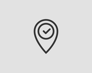 Poster - Map icons. Marker pointer. Pin location vector icon. GPS navigation symbol.