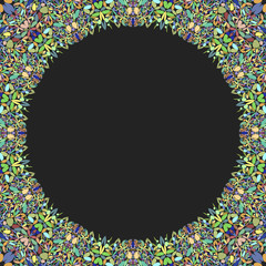 Poster - circular floral frame ornament - vector background design