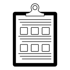 Sticker - checklist clipboard document isolated icon