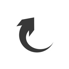 Fototapete - Arrow icon template color editable. Arrow symbol vector sign isolated on white background. Simple logo vector illustration for graphic and web design.