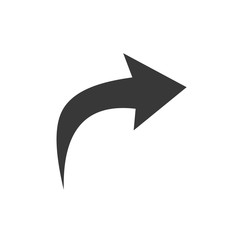 Poster - Arrow icon template color editable. Arrow symbol vector sign isolated on white background. Simple logo vector illustration for graphic and web design.