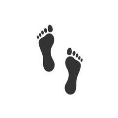 Poster - Footsteps icon template color editable. Shoes Footsteps symbol vector sign isolated on white background. Simple logo vector illustration for graphic and web design.