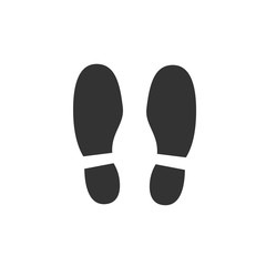 Poster - Footsteps icon template color editable. Shoes Footsteps symbol vector sign isolated on white background. Simple logo vector illustration for graphic and web design.