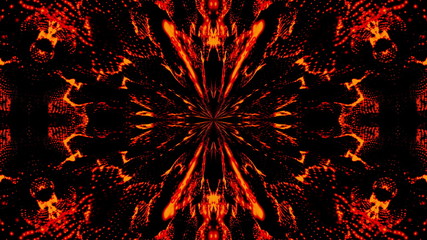 Poster - Beautiful abstract symmetry kaleidoscope, 3d rendering backdrop, computer generating background
