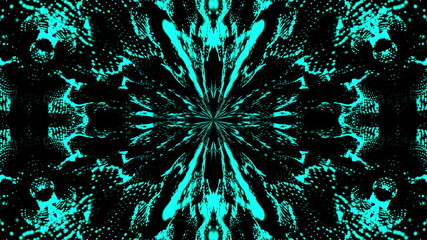 Poster - Beautiful abstract symmetry kaleidoscope, 3d rendering backdrop, computer generating background