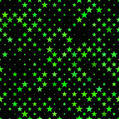 Poster - Green seamless pentagram star pattern background - vector design