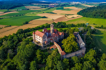 Poster - Burg Ronneburg in Hessen aus der Luft