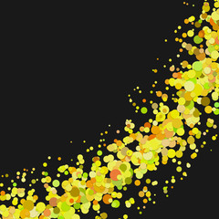 Poster - Curved blank abstract dispersed confetti dot background