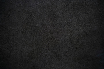 Luxury black genuine leather texture close up