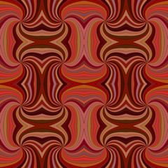 Poster - Brown seamless psychedelic geometrcial swirl stripe pattern background