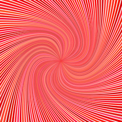 Poster - Red abstract hypnotic spiral stripe background - vector curved ray burst graphic