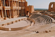Ancient archaeological site. Ruins of the city of Sabratha, ancient 