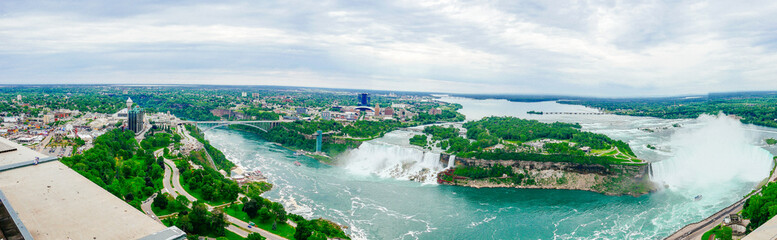 The Niagara River and falls