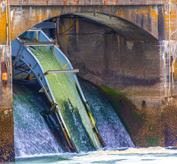 Poster - An Overflow Drain in Dam between Lake Union and Puget Sound in Washington