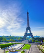 © Jbyard - A view of the Eiffel Tower from the Jardins du Trocadero in Paris, France.