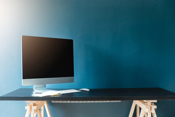 workspace with computer on home or studio and office,business concept