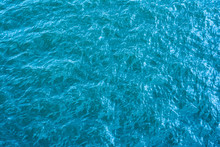 Blue River Water Background With Medium Sized Waves