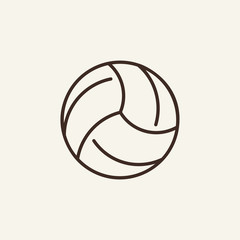 Canvas Print - Volleyball line icon. Game, ball, player. Sport concept. Vector illustration can be used for topics like sport, outdoor activities, healthy lifestyle