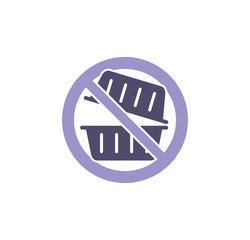 Poster - Plastic related icon on background for graphic and web design. Simple illustration. Internet concept symbol for website button or mobile app.